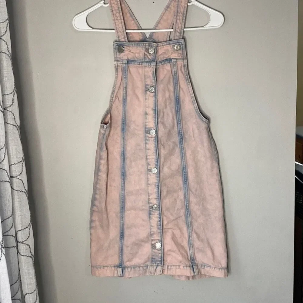 GAP kids‎ girls denim jumper overall dress size XL pink